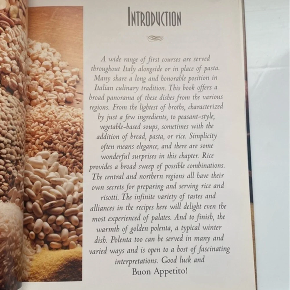 Vintage 90s Italian Soup Rice and Polenta Hard Cover Cookbook EUC